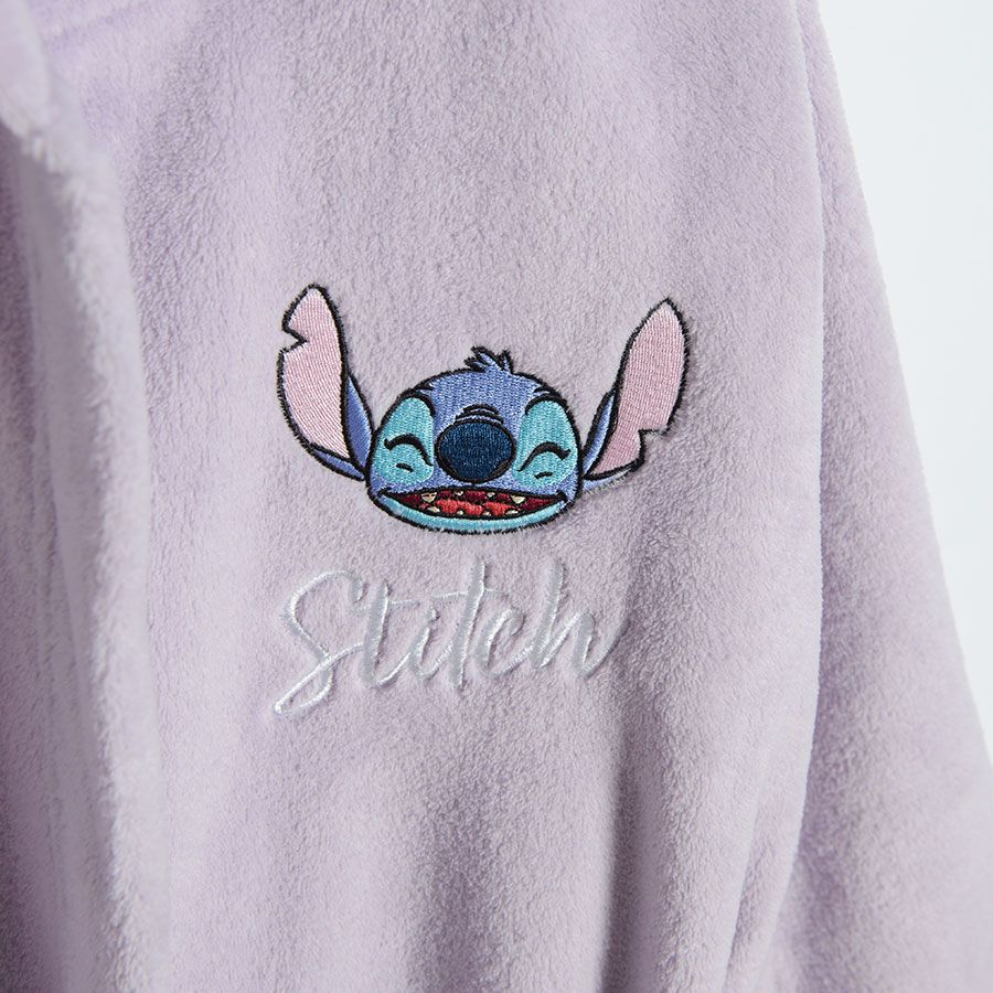 Lilo & Stich lilac hooded bathrobe