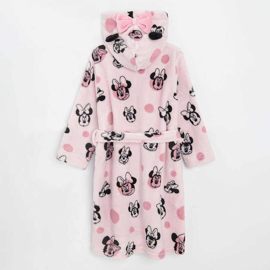 Minnie Mouse pink hooded bathrobe