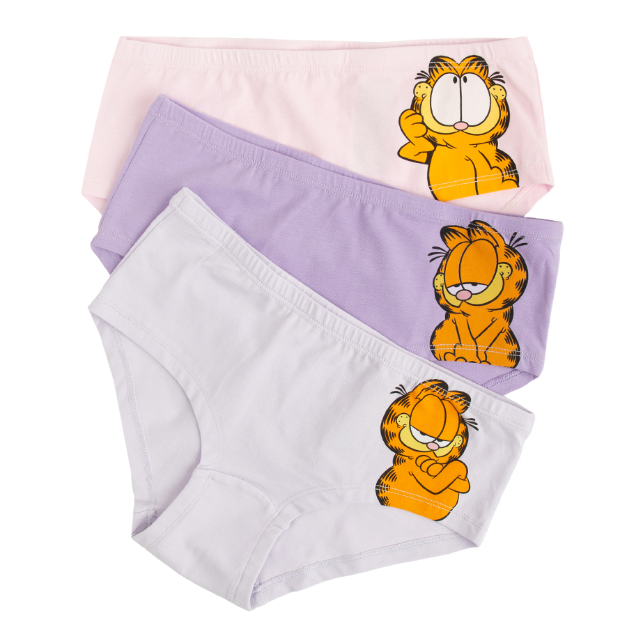 Garfield purple hipsters- 3 pack