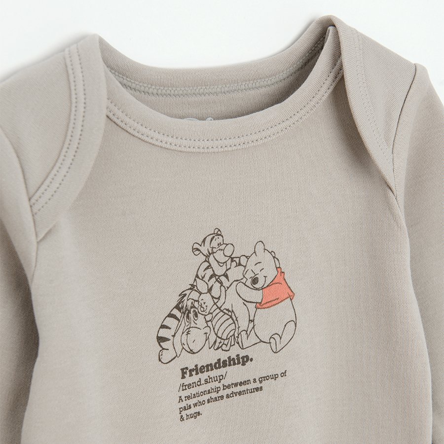 Winnie the Pooh long sleeve bodysuits- 5 pack