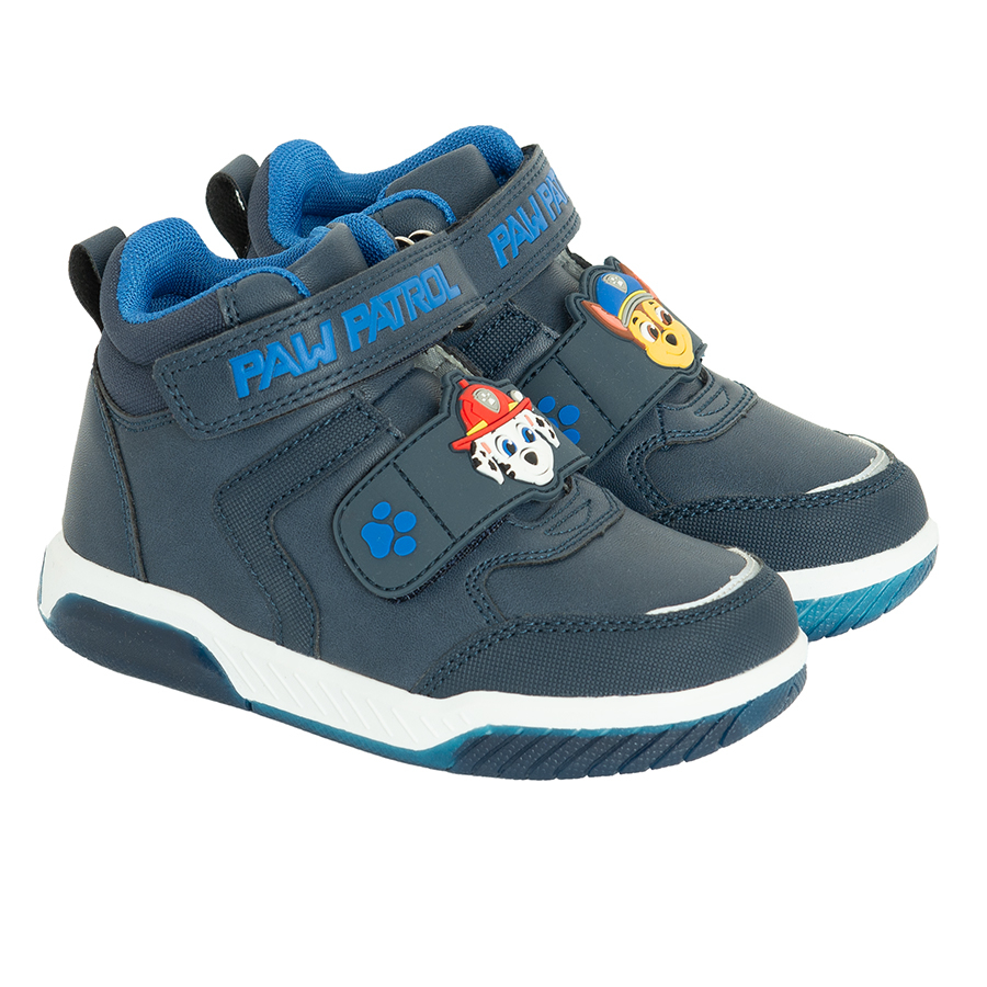 Μποτάκια PAW PATROL μπλε σκούρο με βέλκρο και φωτάκια