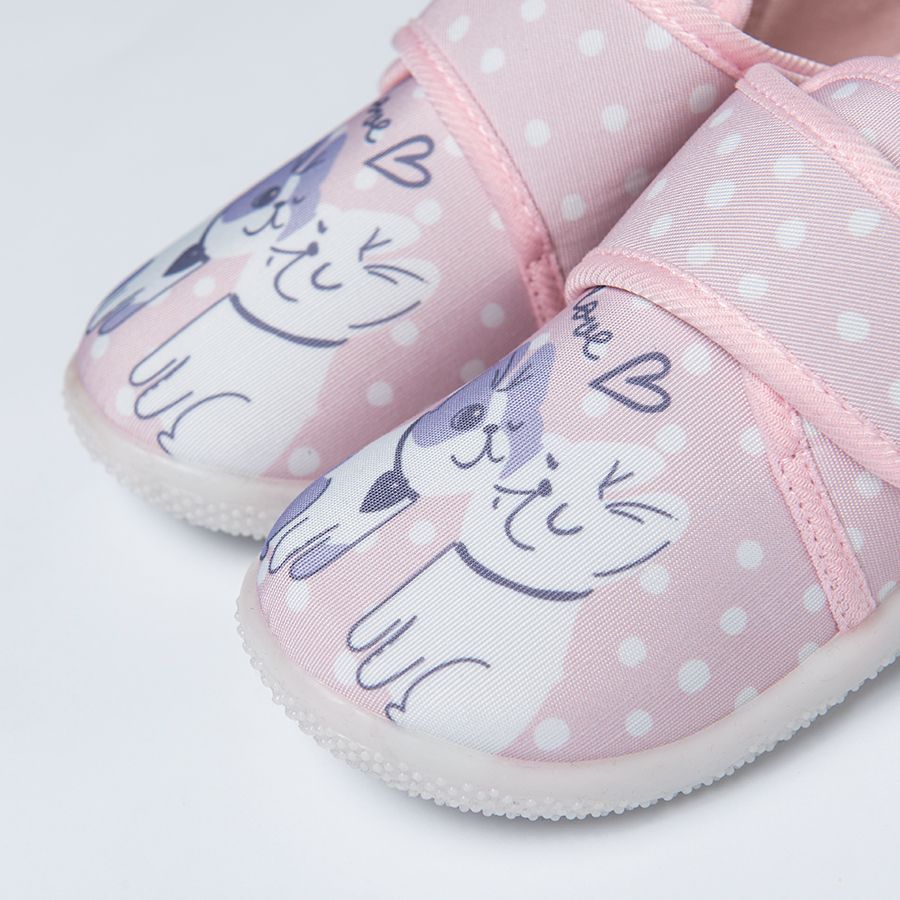 Pink bunny slippers