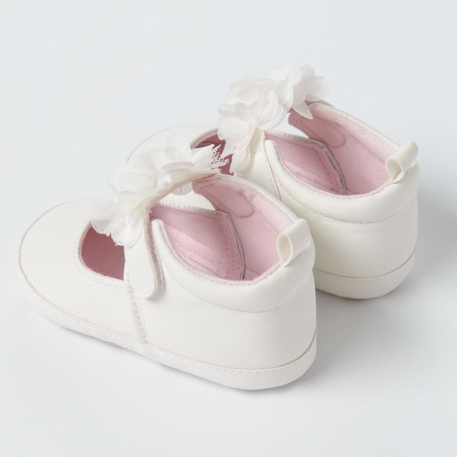 White newborn slippers