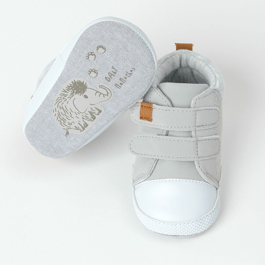 Grey newborn shoes
