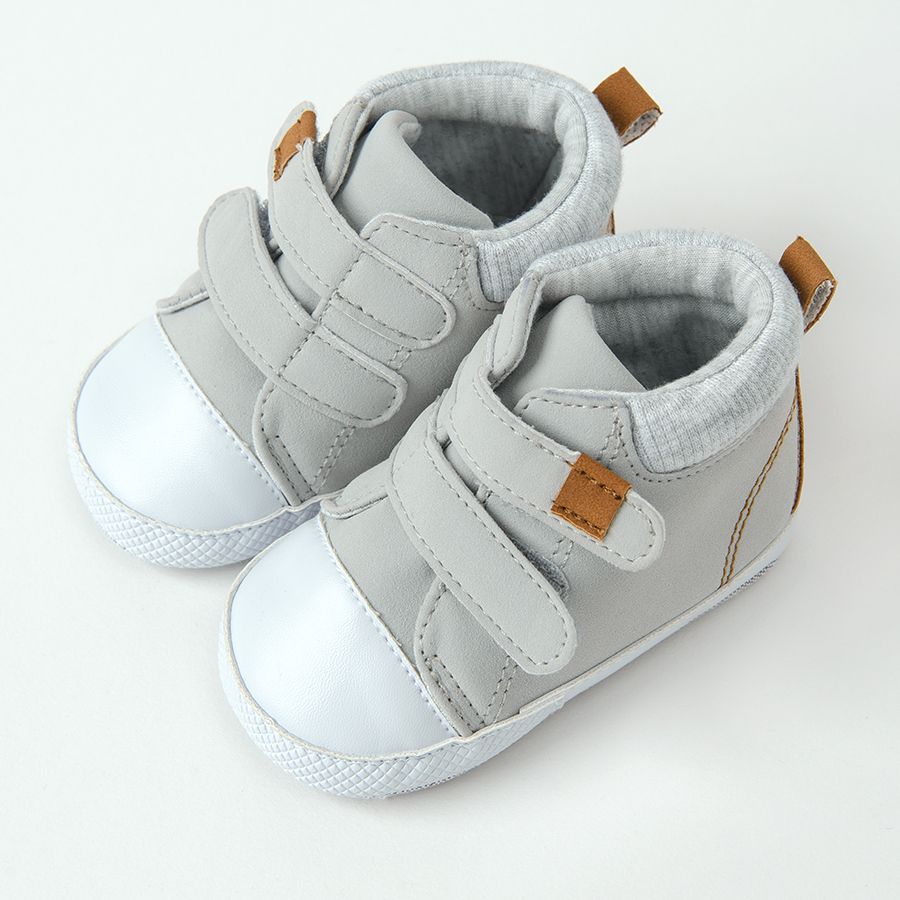 Grey newborn shoes