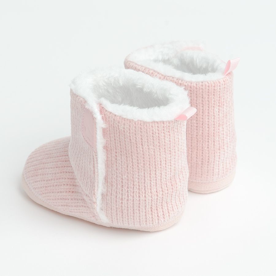 Pink newborn slippers