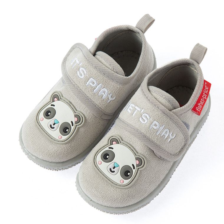 Fisher Price light grey panda slippers
