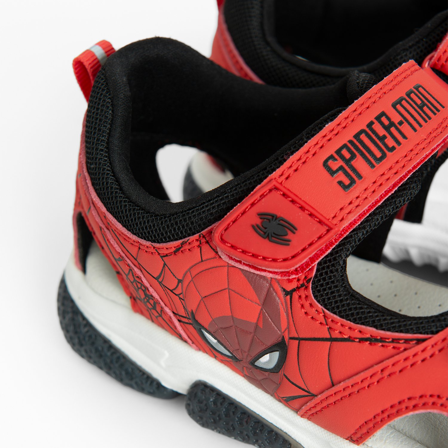 Σανδάλια κόκκινα με φωτάκια και στάμπα SPIDERMAN