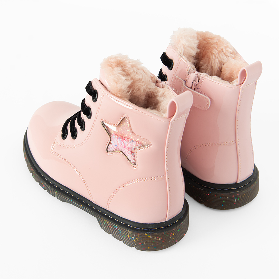 Pink boots with star