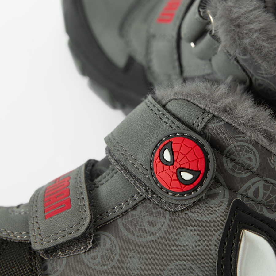 Μποτάκια γκρι με βέλκρο SPIDERMAN