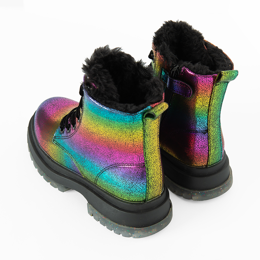 Metalic multi color boots