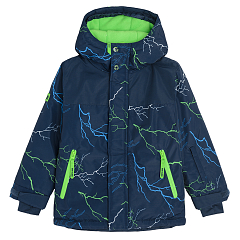 Blue with thunderstikes ski jacket